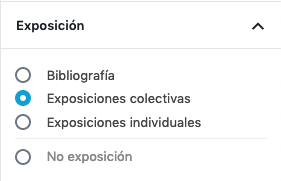 Tipo de exposición