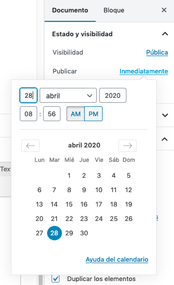 Fecha producción