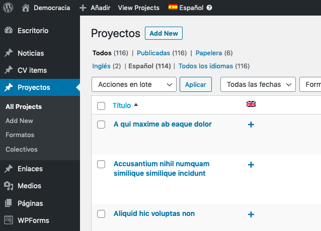 Nuevo proyecto