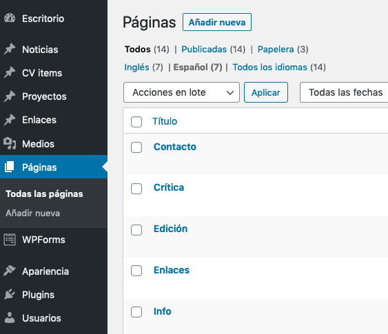 Páginas